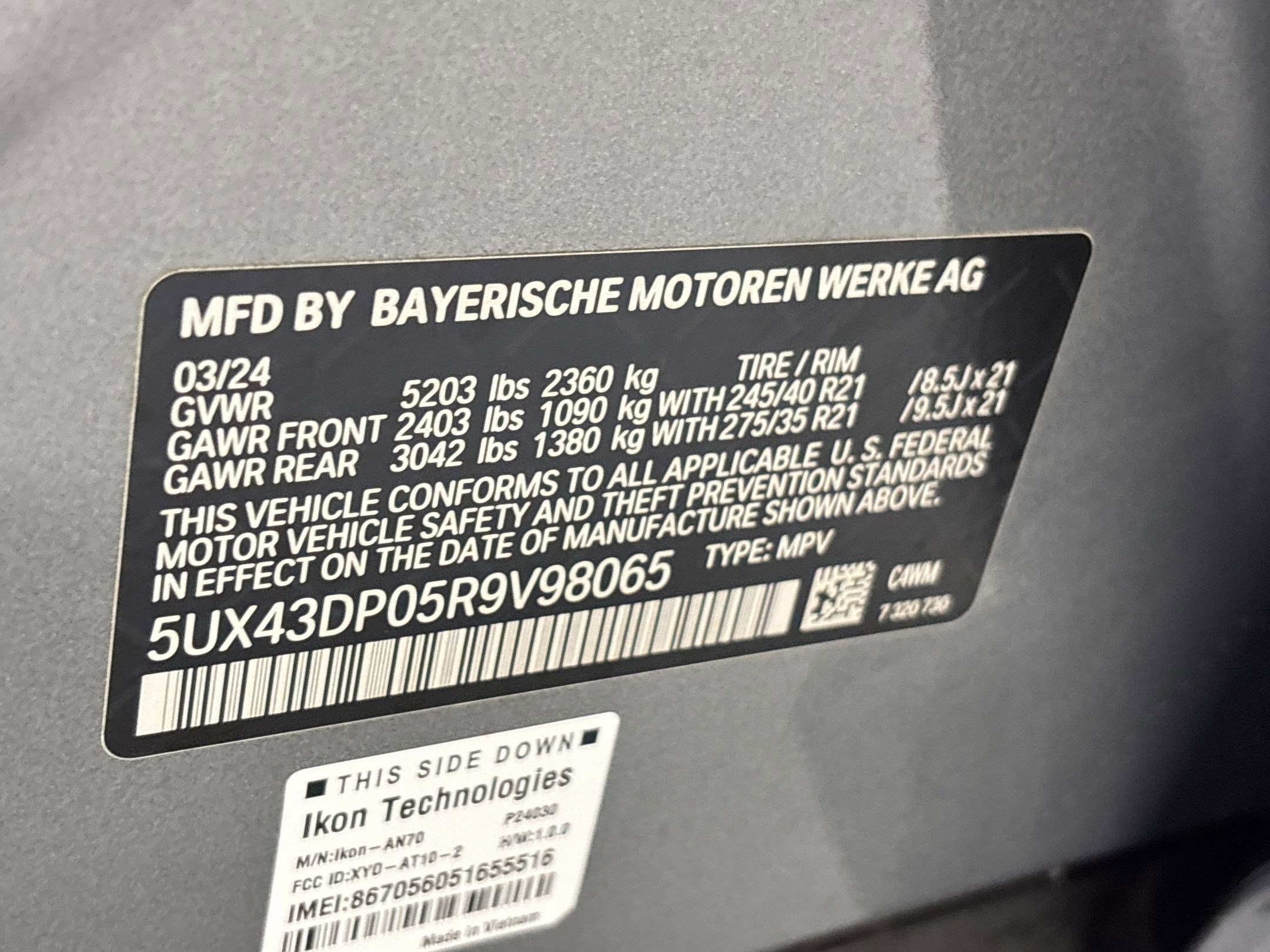 Certified 2024 BMW X3 sDrive30i w/ Convenience Package RWD image 19