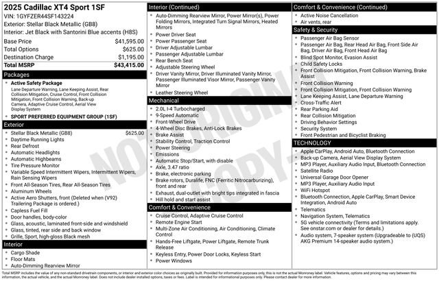 Used 2025 Cadillac XT4 Sport FWD image 2