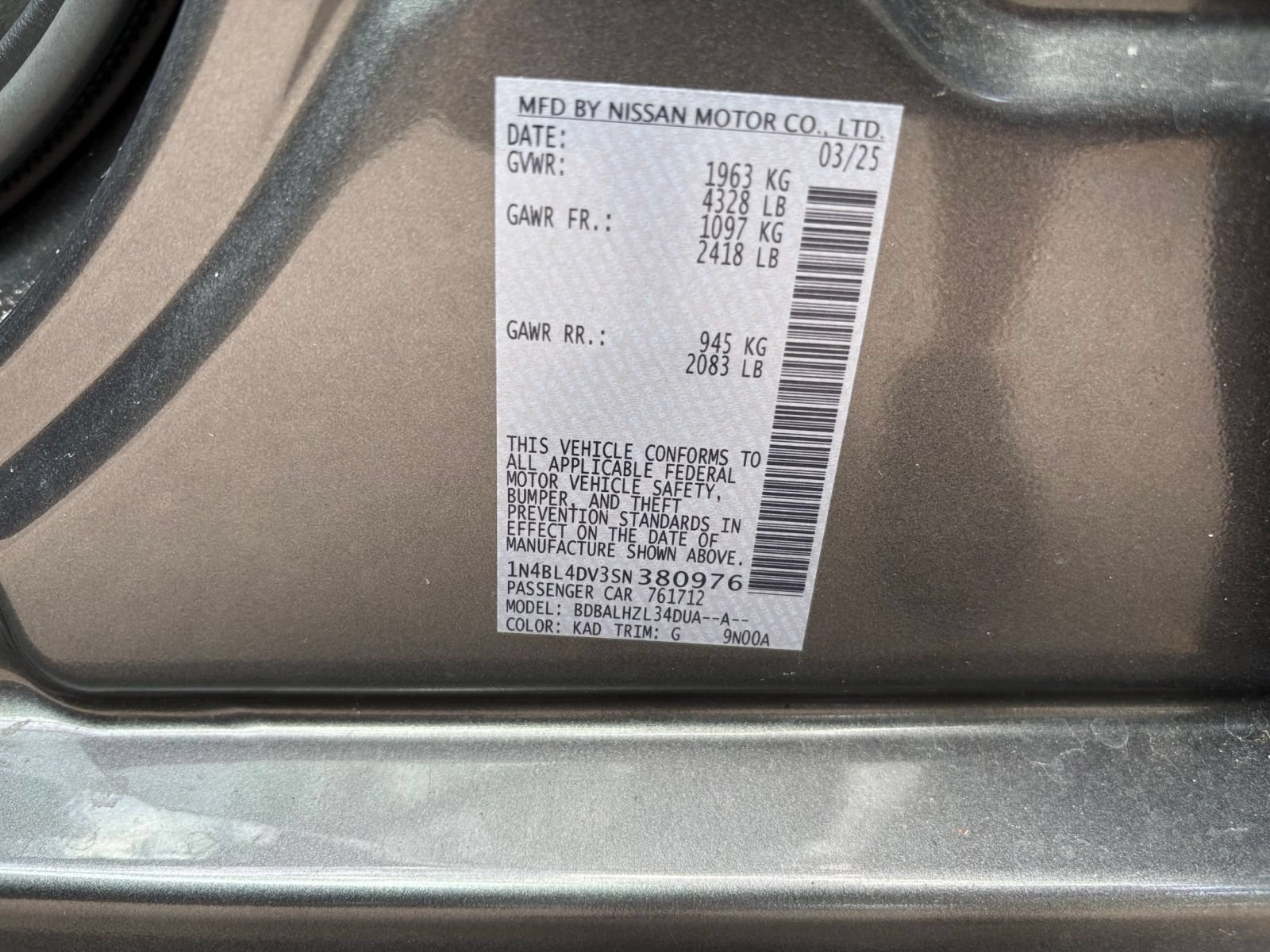 Used 2025 Nissan Altima 2.5 SV FWD image 10