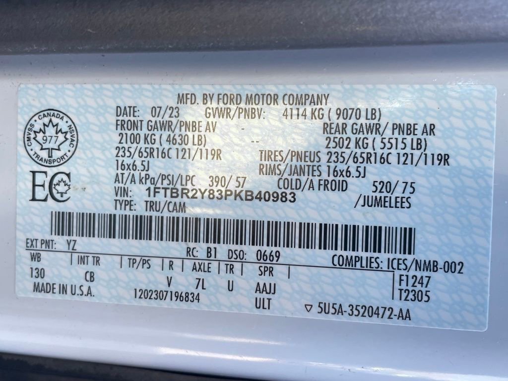 Used 2023 Ford Transit 250 Low Roof AWD w/ Exterior Upgrade Package image 19