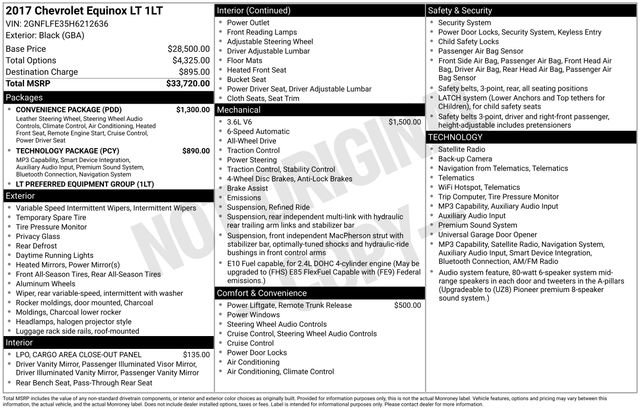 Used 2017 Chevrolet Equinox LT w/ Convenience Package image 3