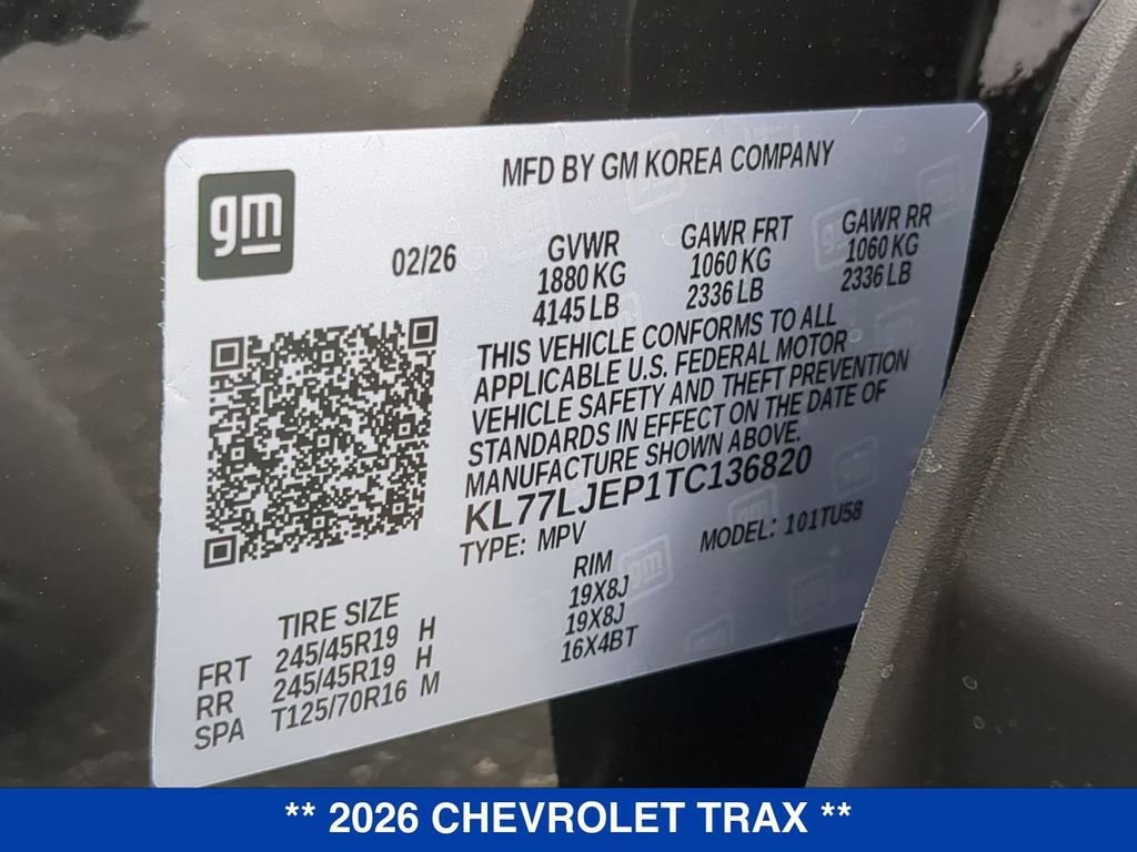 New 2026 Chevrolet Trax RS w/ Driver Confidence Package image 24