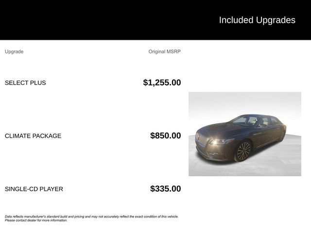 Used 2017 Lincoln Continental Select w/ Climate Package image 8