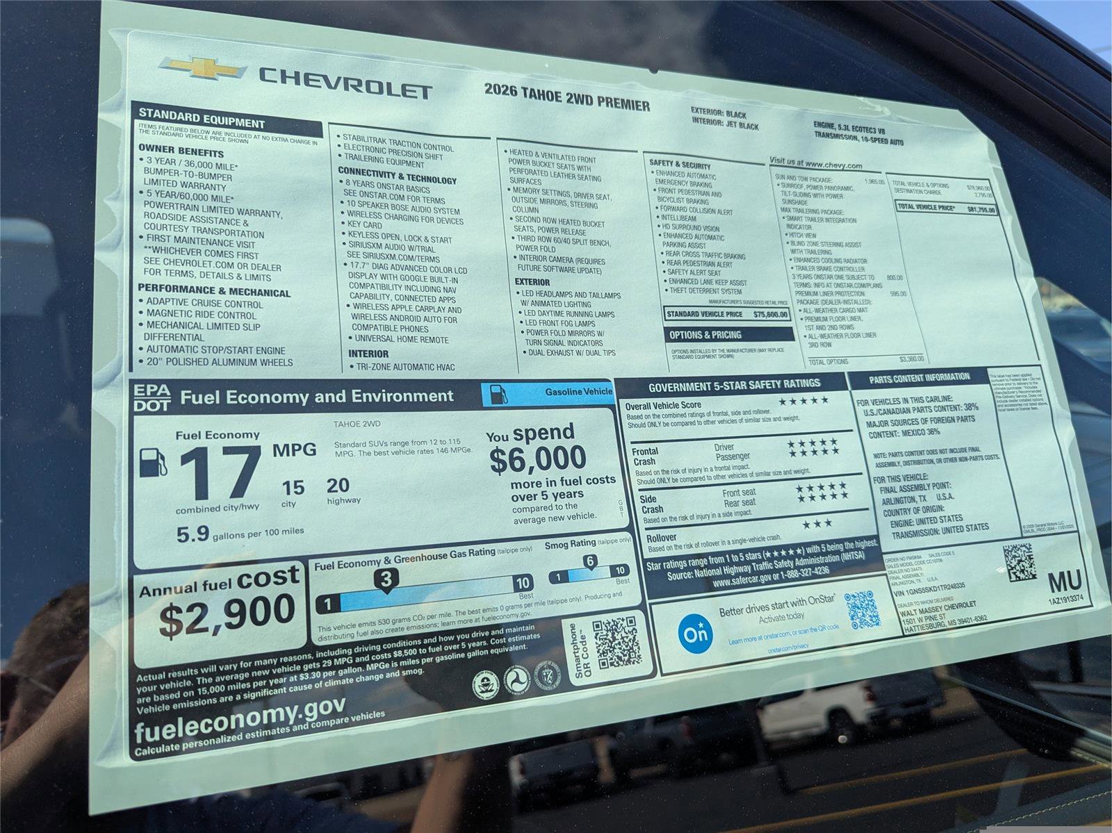 New 2026 Chevrolet Tahoe Premier w/ Sun And Tow Package image 39