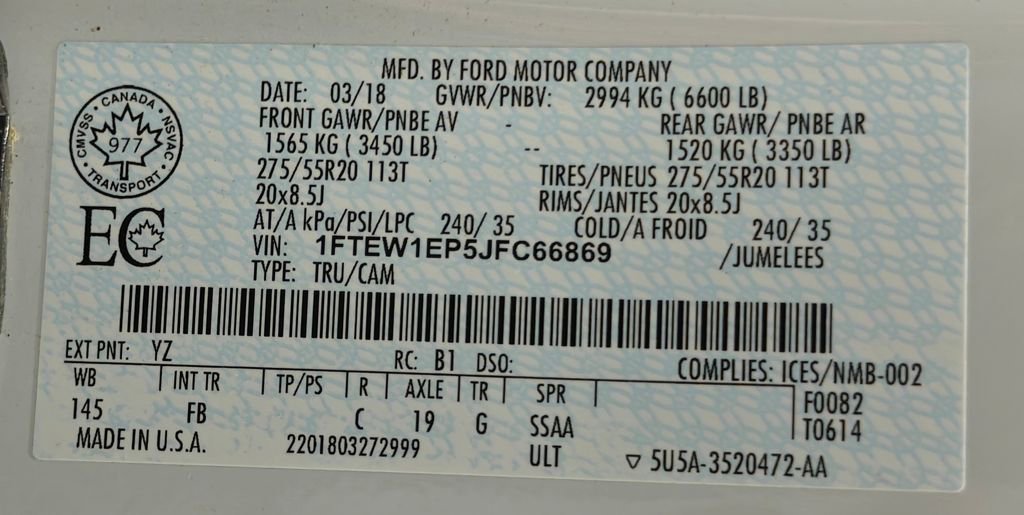 Used 2018 Ford F150 XLT w/ Equipment Group 302A Luxury image 59