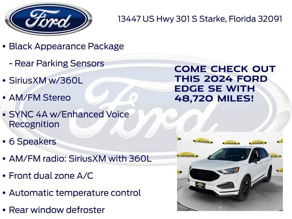 Certified 2024 Ford Edge SE w/ Black Appearance Package image 22
