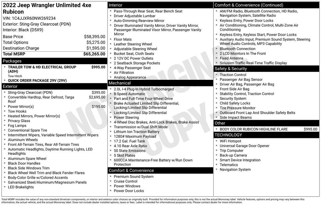 Used 2022 Jeep Wrangler Unlimited Rubicon 4xe image 5