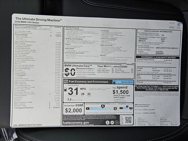 New 2026 BMW 330i Sedan w/ Premium Package image 20
