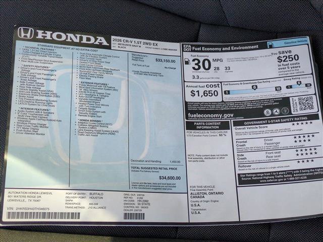 New 2026 Honda CR-V EX image 17