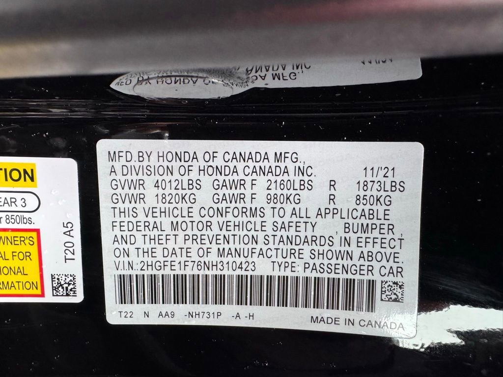 Used 2022 Honda Civic EX image 22