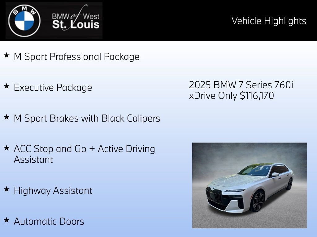 Used 2025 BMW 760i xDrive 760i xDrive w/ Executive Package image 16