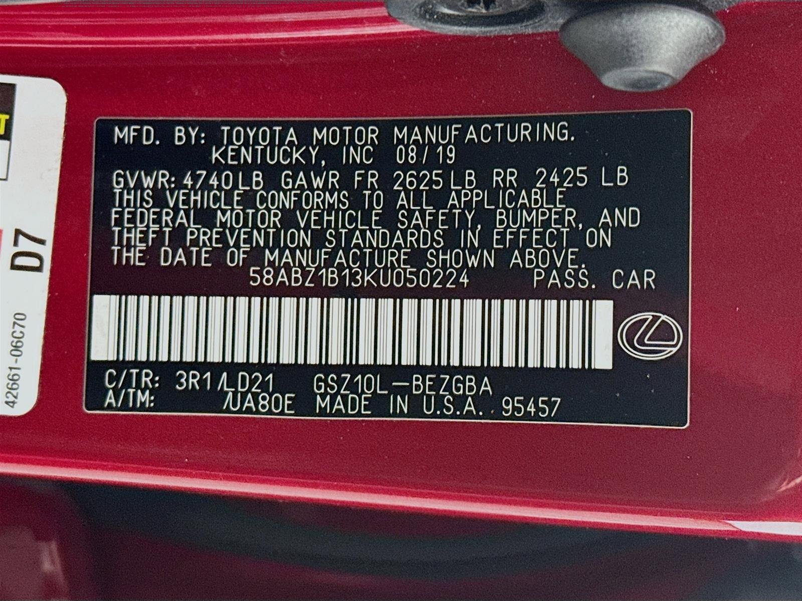 Used 2019 Lexus ES 350 w/ Premium Package FWD image 33