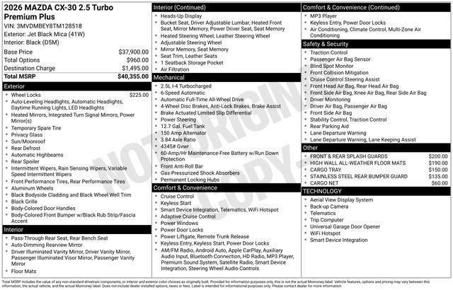 Certified 2026 MAZDA CX-30 2.5 Turbo w/ Premium Plus Pkg AWD/4WD image 7