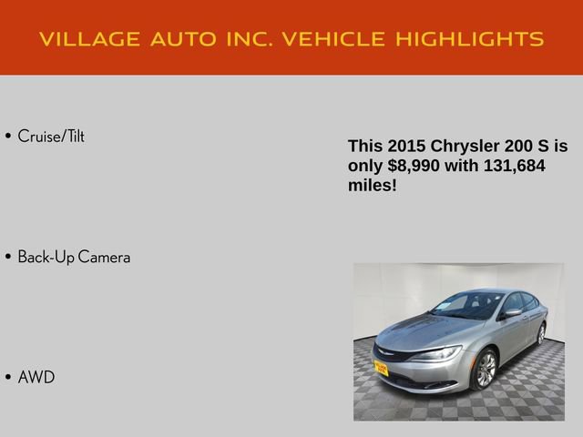 Used 2015 Chrysler 200 S w/ Navigation & Sound Group I image 14
