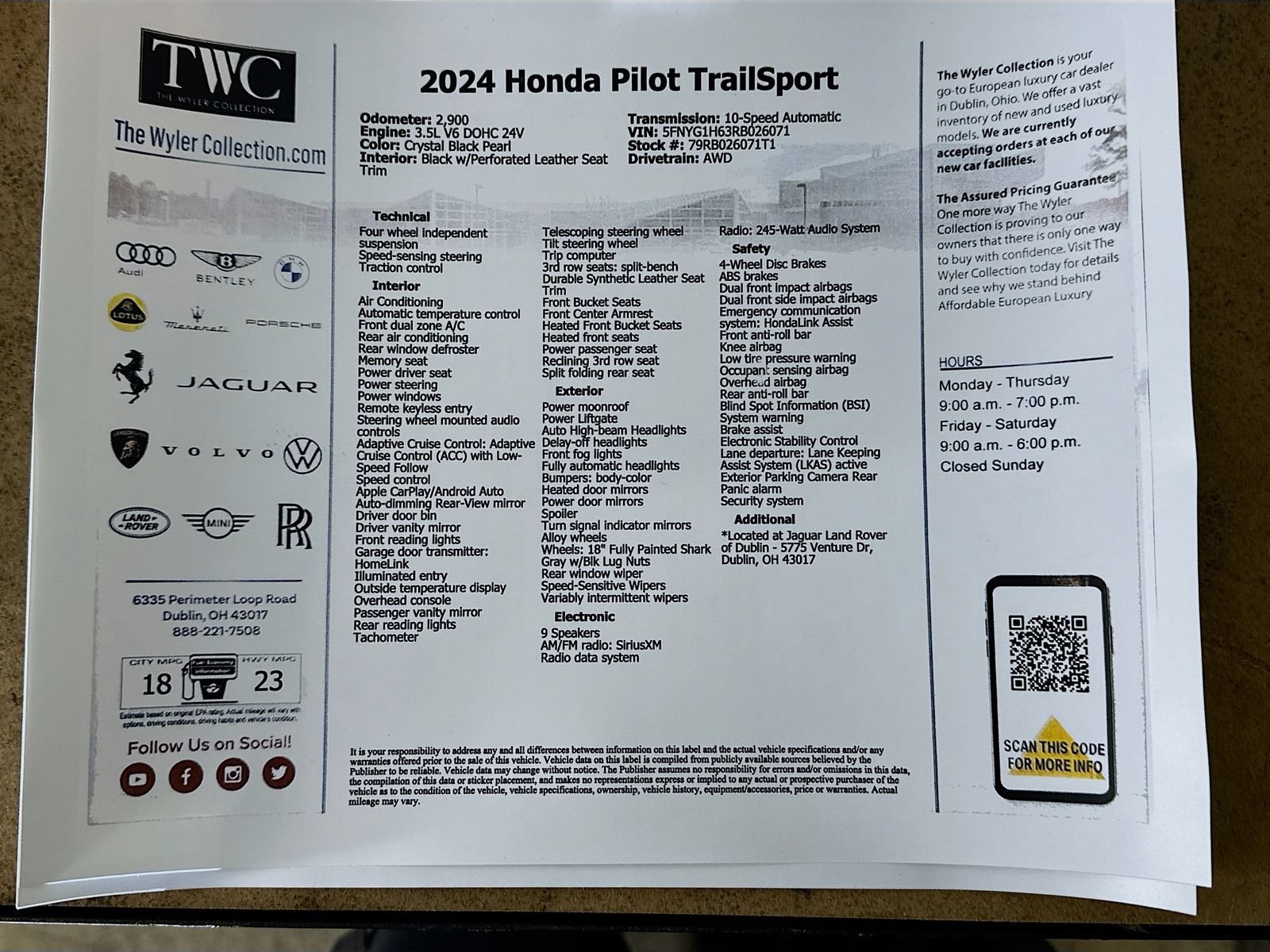 Used 2024 Honda Pilot TrailSport image 48
