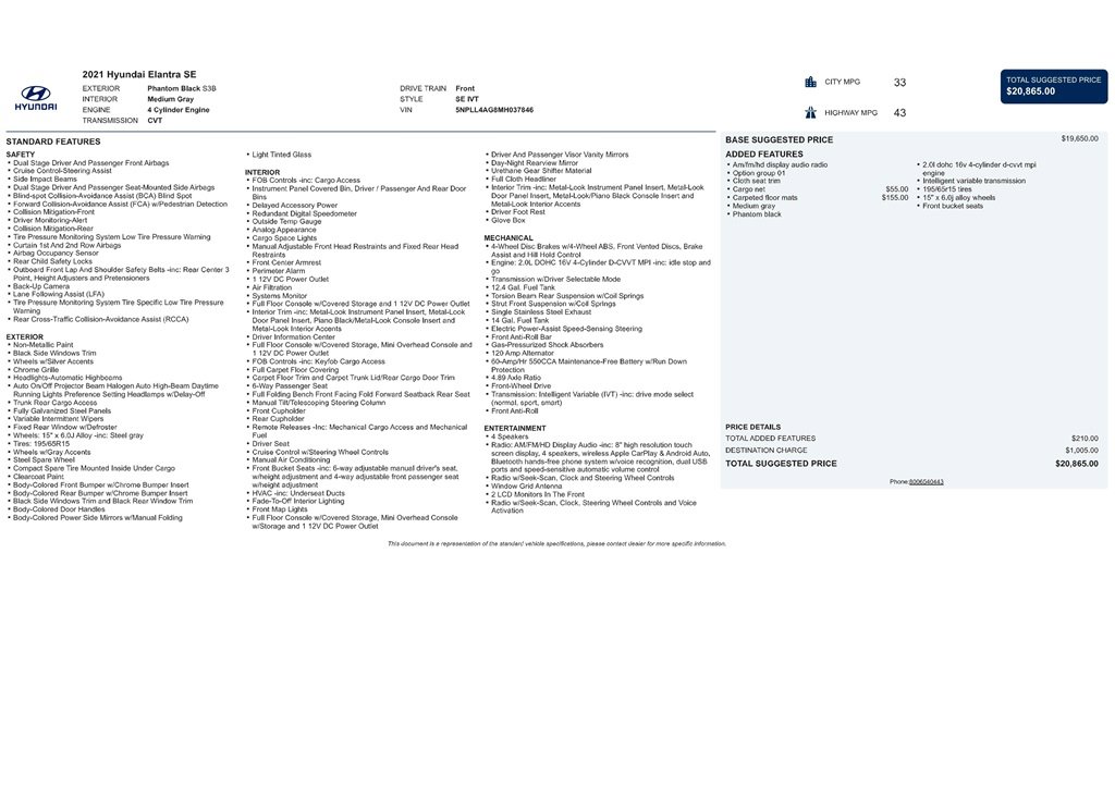 Used 2021 Hyundai Elantra SE image 9