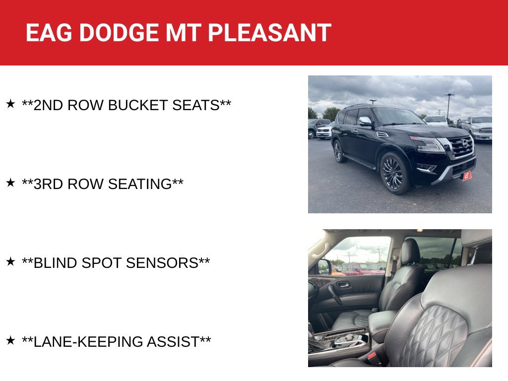 Used 2024 Nissan Armada Platinum w/ Captain's Chairs Package RWD image 8