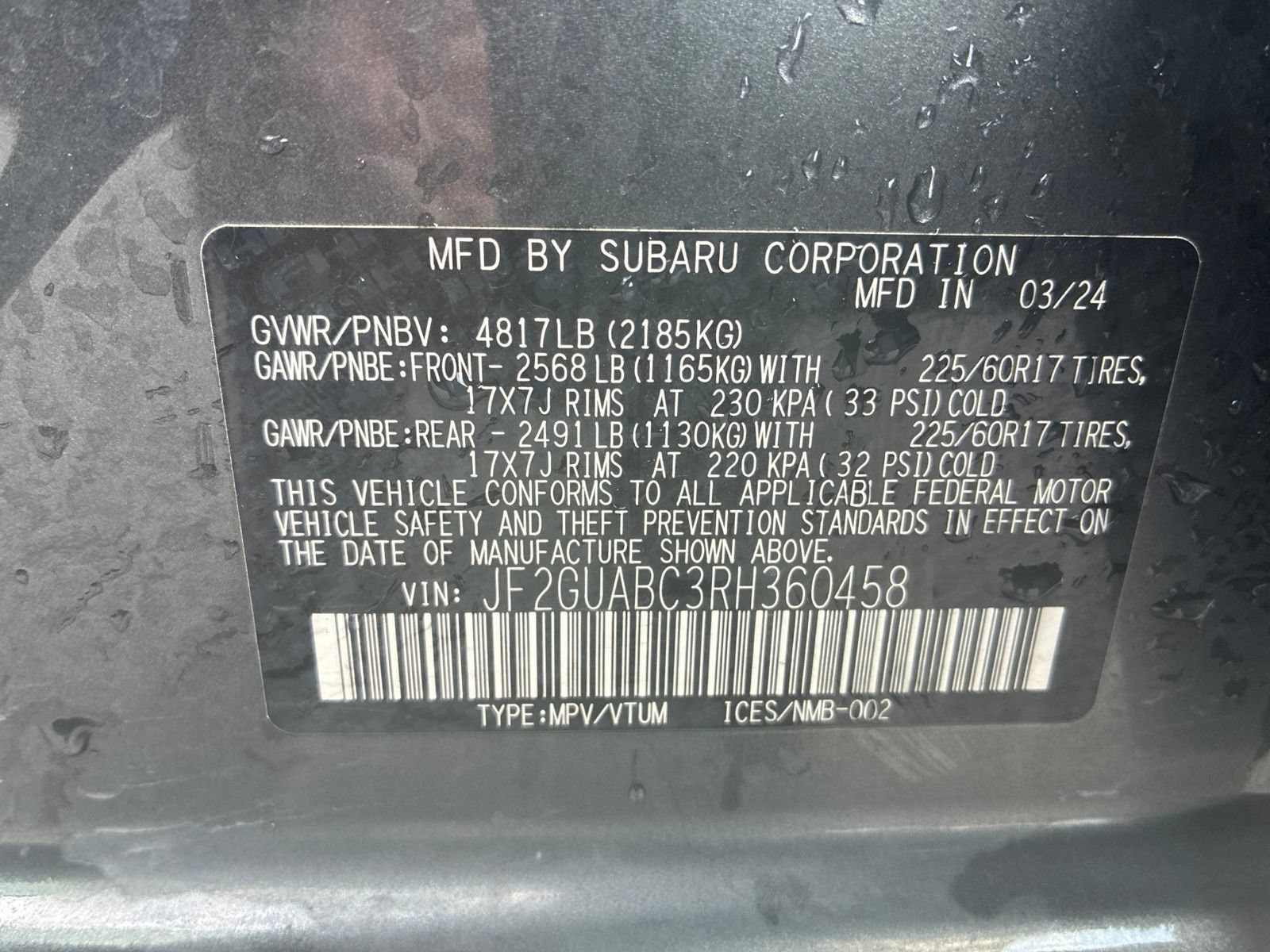 Certified 2024 Subaru Crosstrek 2.0i AWD/4WD image 28
