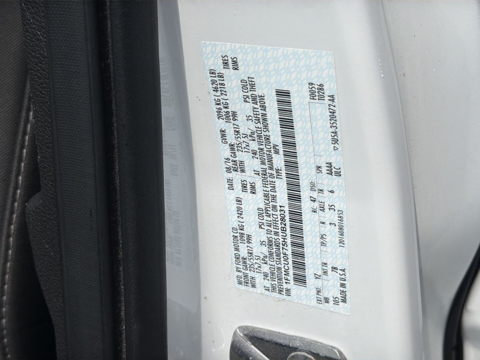 Used 2017 Ford Escape S FWD image 27