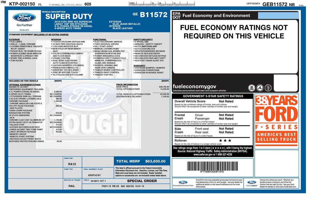 Used 2016 Ford F250 Lariat w/ Chrome Package AWD/4WD image 36