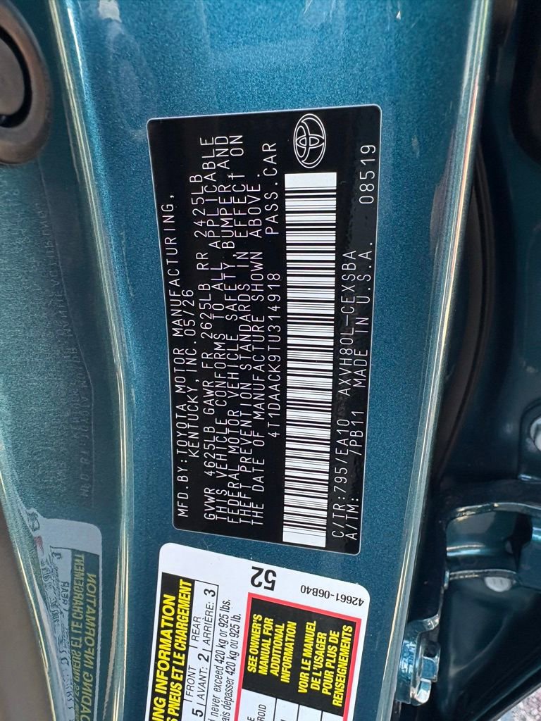New 2026 Toyota Camry SE FWD image 39