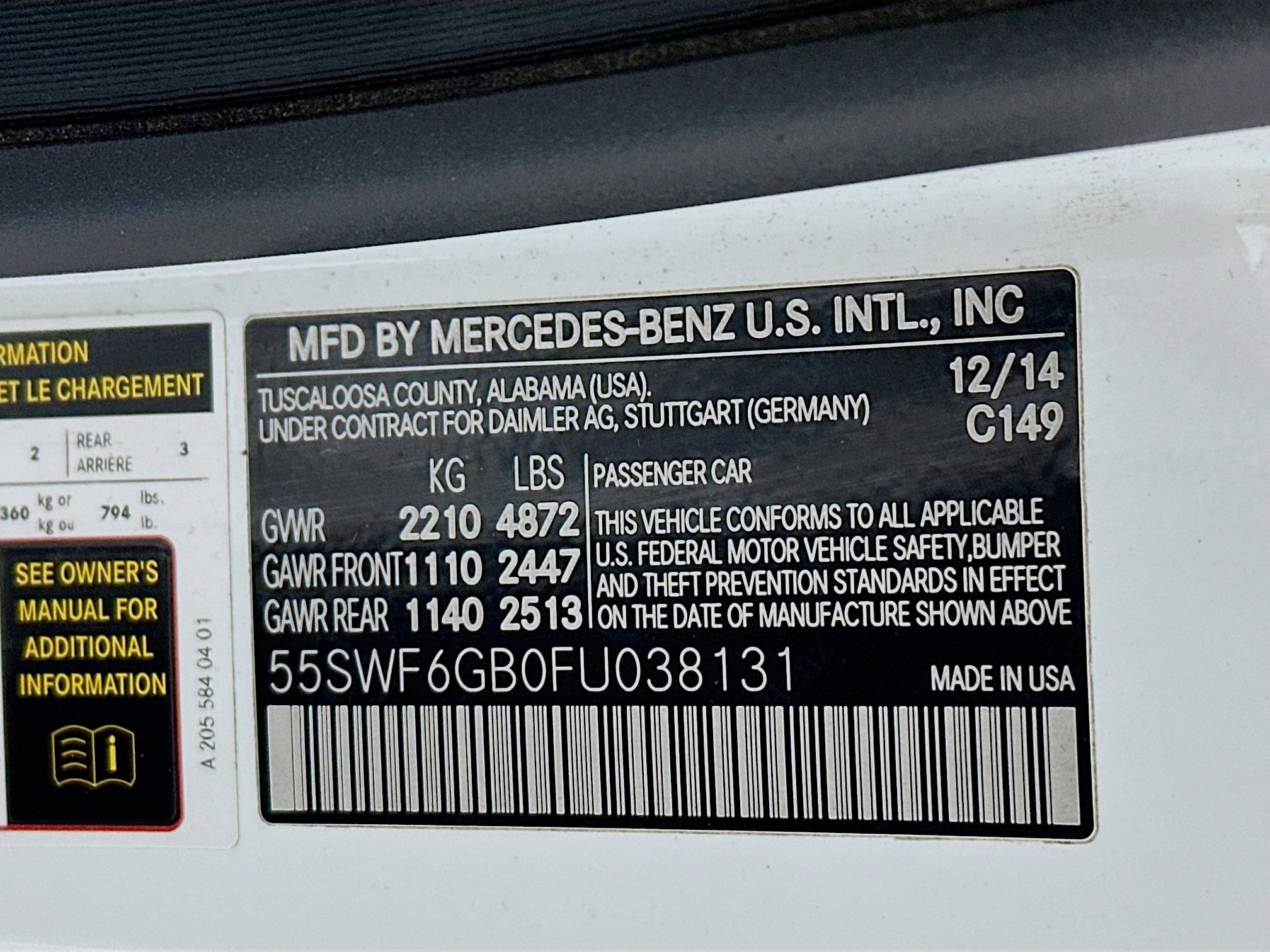 Used 2015 Mercedes-Benz C 400 4MATIC image 12