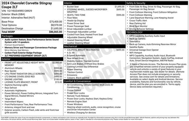 Used 2024 Chevrolet Corvette Stingray Preferred Cpe w/ 2LT RWD image 31