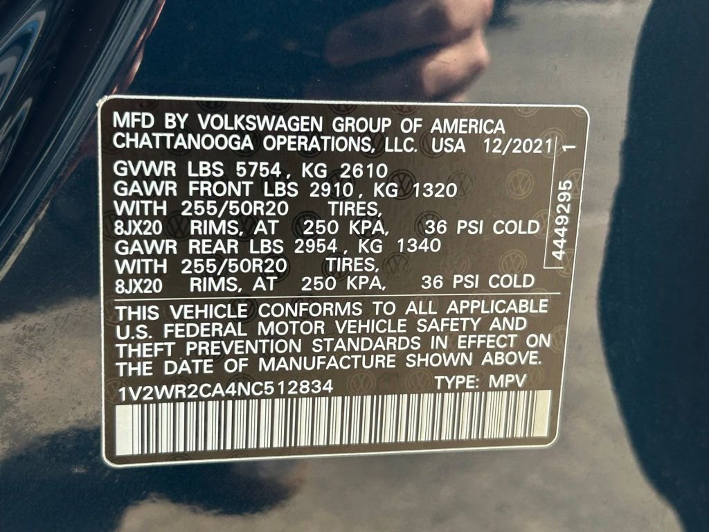 Used 2022 Volkswagen Atlas SE image 54