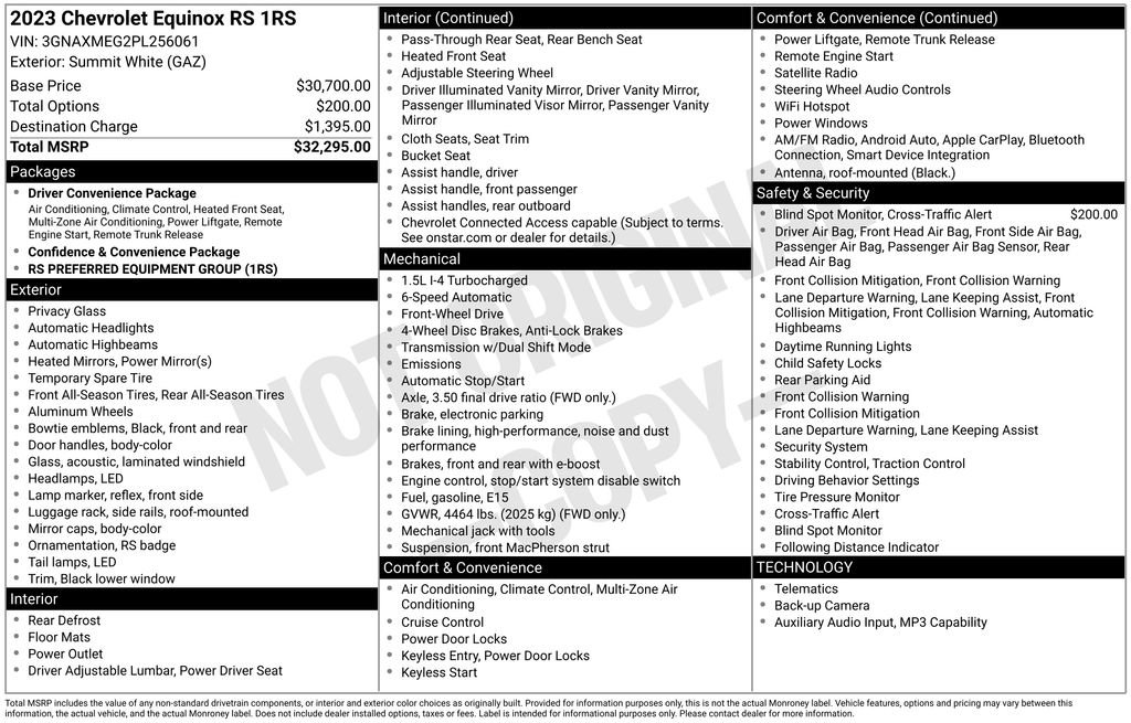 Used 2023 Chevrolet Equinox RS FWD image 6