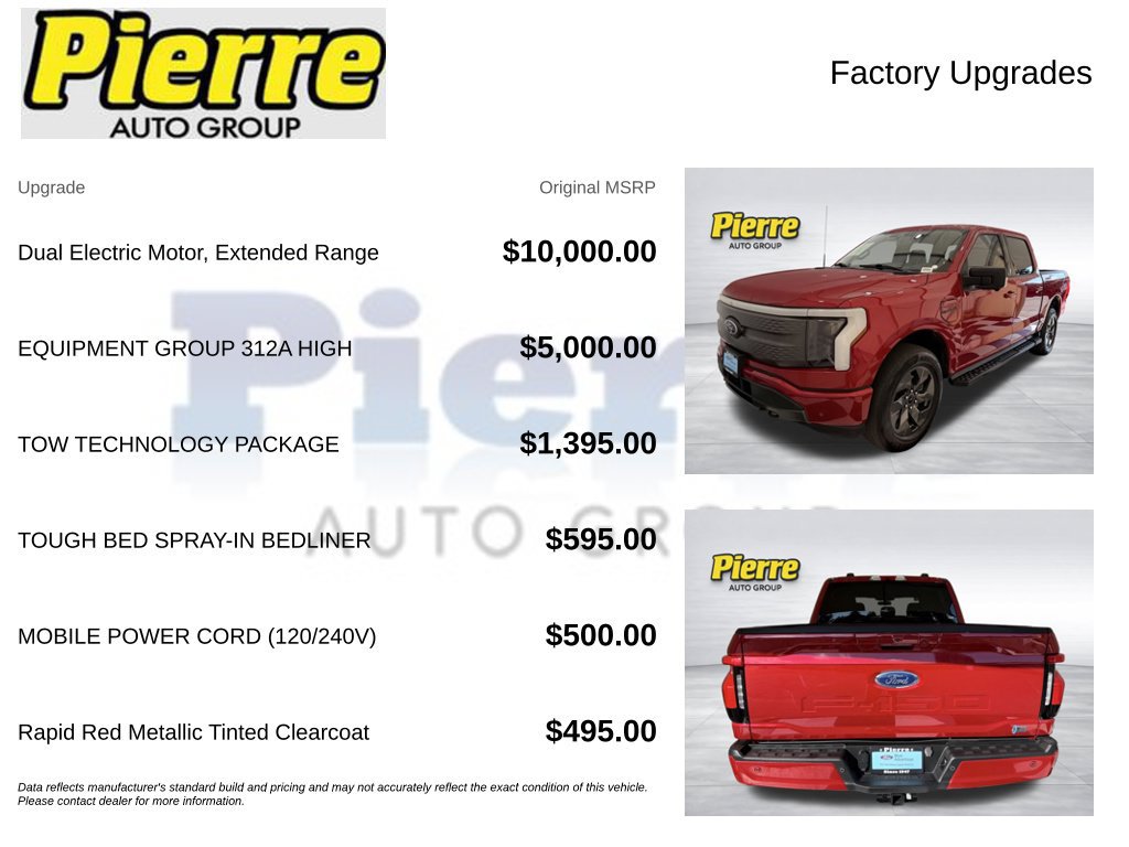 Certified 2023 Ford F150 Lightning XLT w/ Equipment Group 312A High AWD/4WD image 14