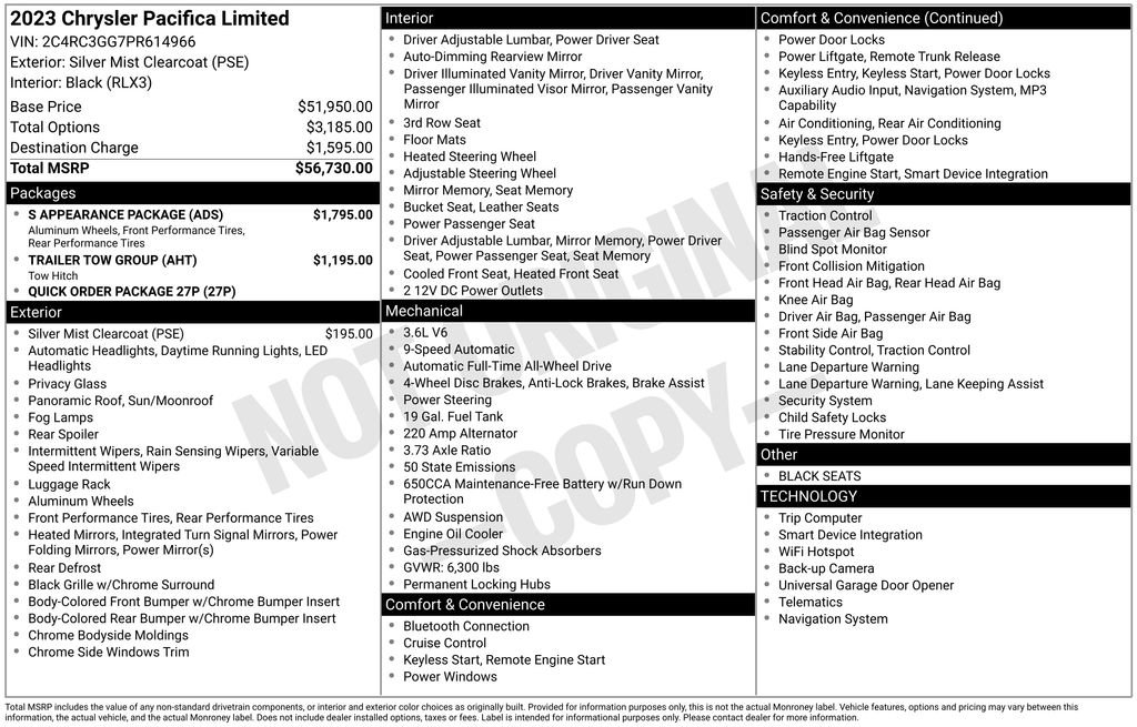 Used 2023 Chrysler Pacifica Limited w/ S Appearance Package image 24