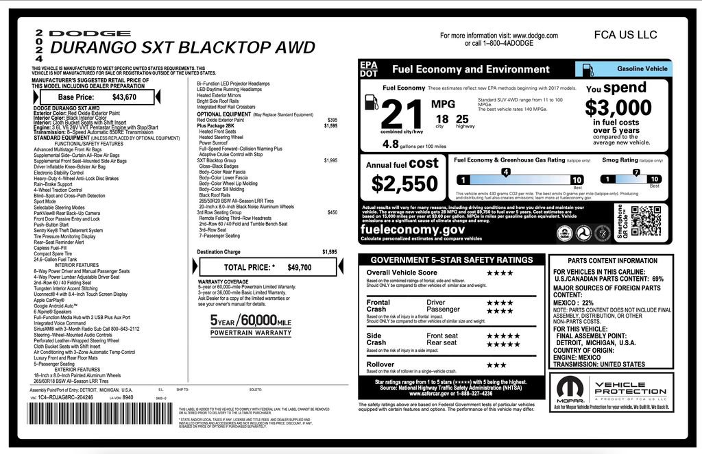 Certified 2024 Dodge Durango SXT w/ SXT Blacktop Group AWD/4WD video 2