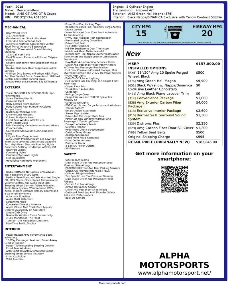 Used 2018 Mercedes-Benz AMG GT R image 3