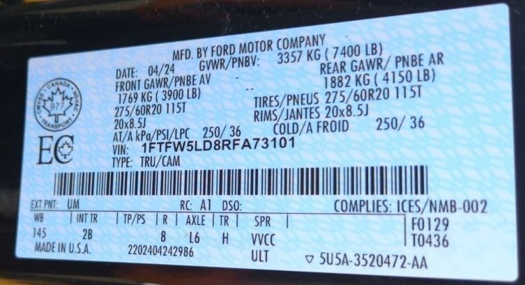 Used 2024 Ford F150 Lariat w/ Equipment Group 502A High AWD/4WD image 15