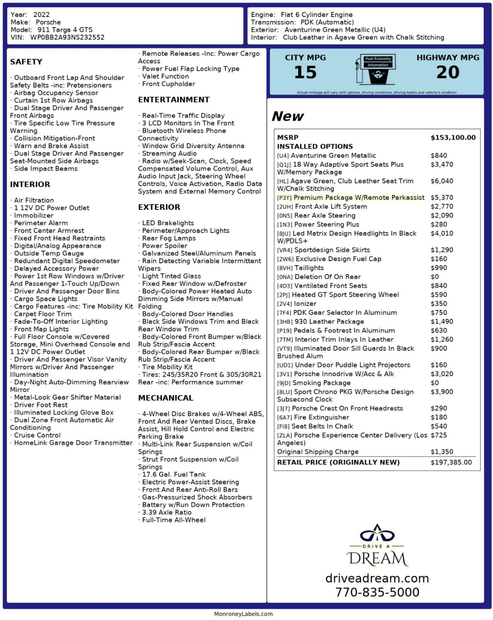 Used 2022 Porsche 911 Targa 4 GTS image 66