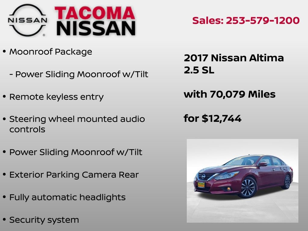 Used 2017 Nissan Altima 2.5 SL w/ Moonroof Package image 6