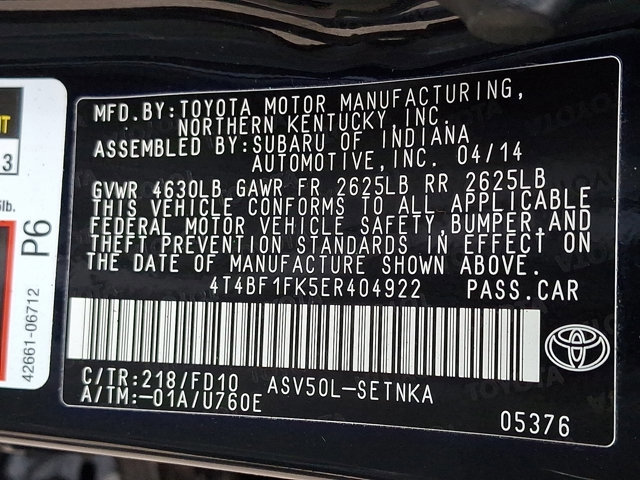 Used 2014 Toyota Camry LE FWD image 26