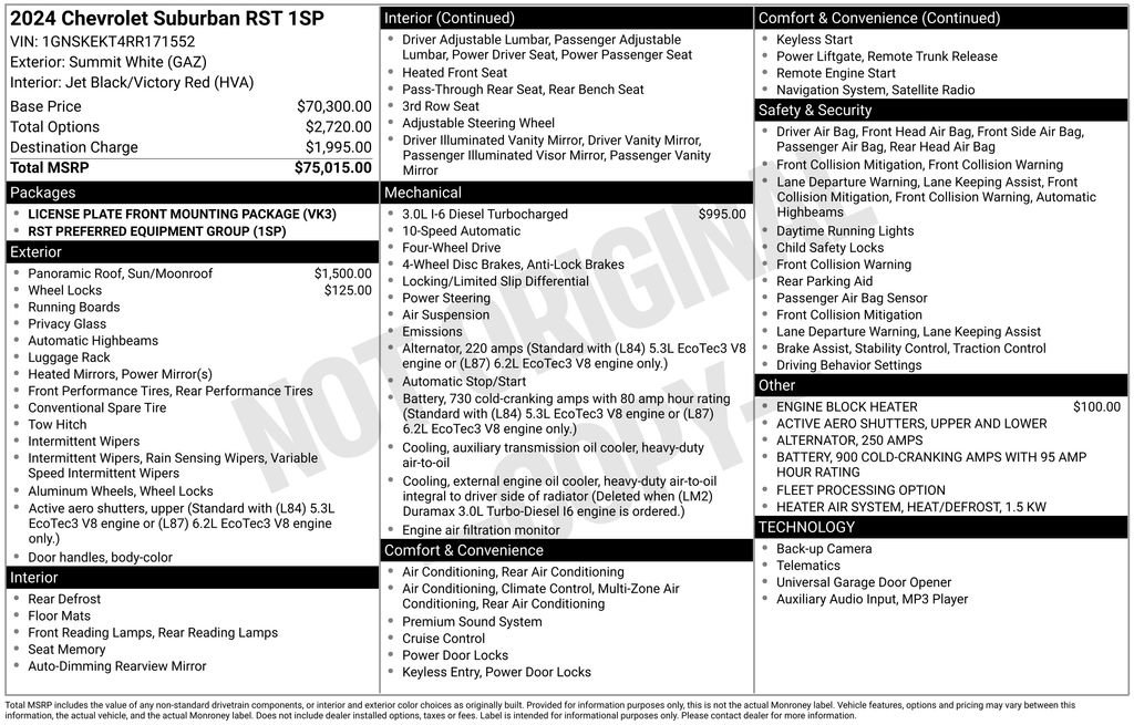 Used 2024 Chevrolet Suburban RST AWD/4WD image 10