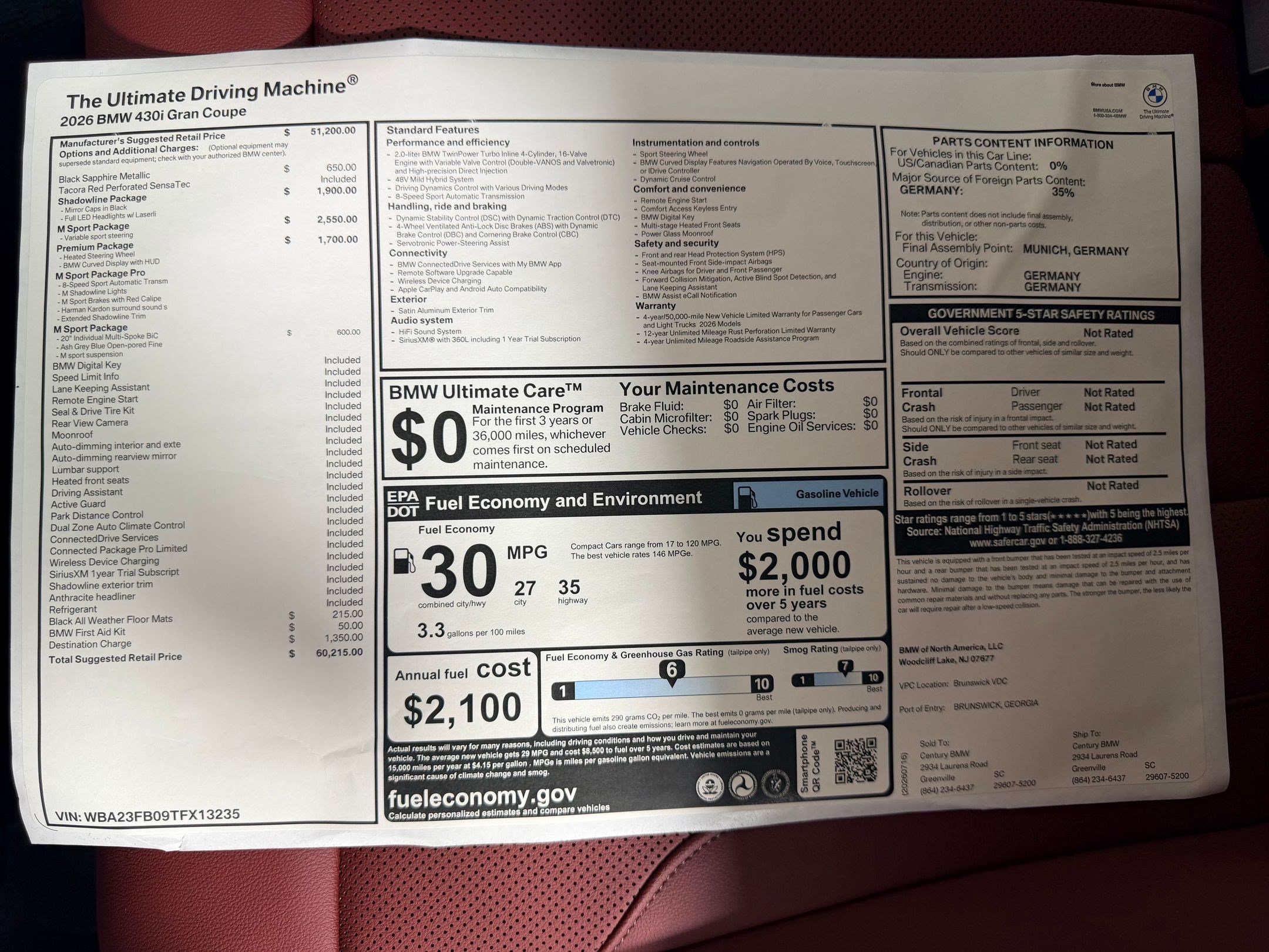 New 2026 BMW 430i w/ M Sport Package RWD image 27