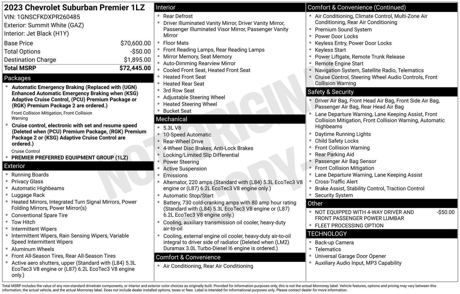 Used 2023 Chevrolet Suburban Premier RWD image 11