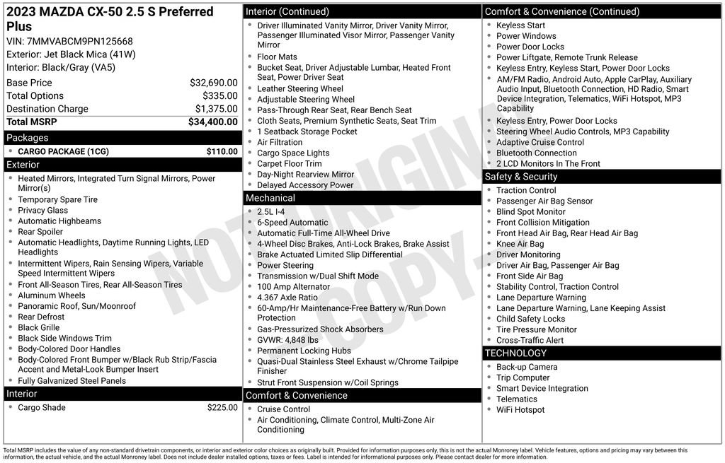 Certified 2023 MAZDA CX-50 2.5 S w/ Cargo Package image 26