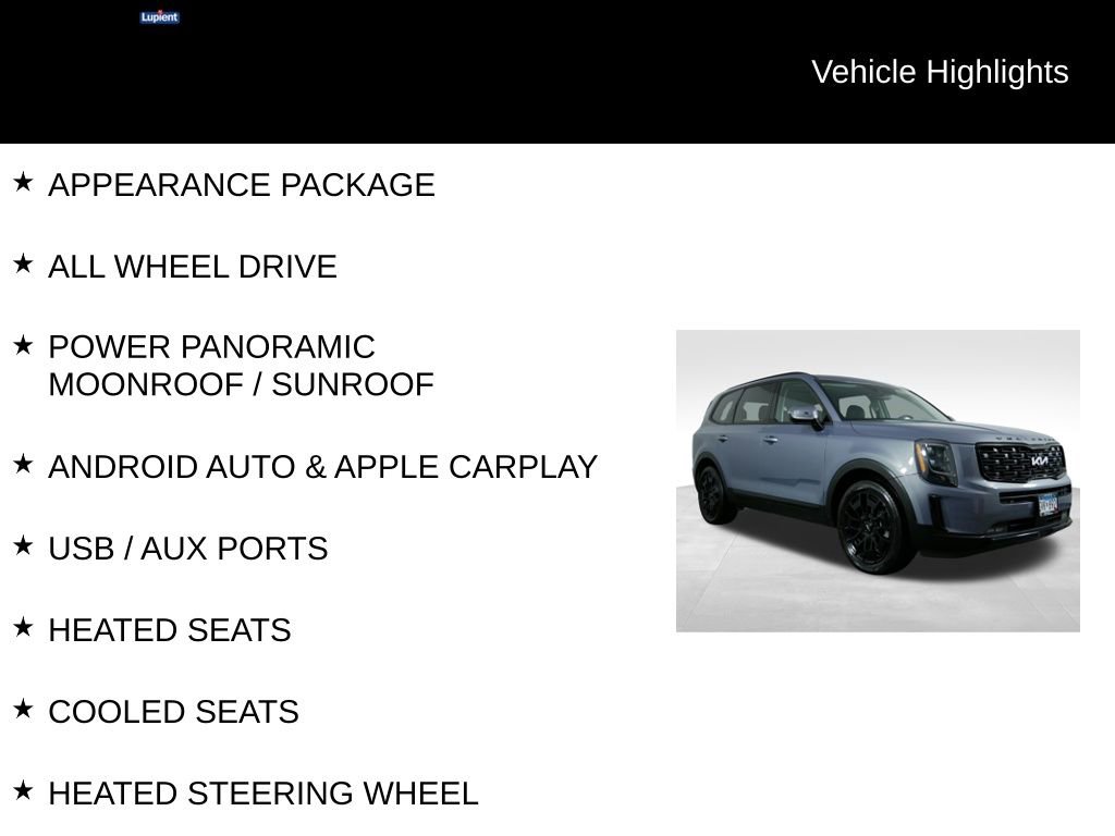 Used 2022 Kia Telluride SX w/ Nightfall Edition Package image 5