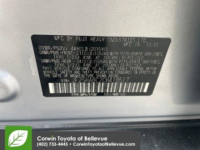 Used 2012 Subaru Forester 2.5X w/ Alloy Wheel Pkg image 28