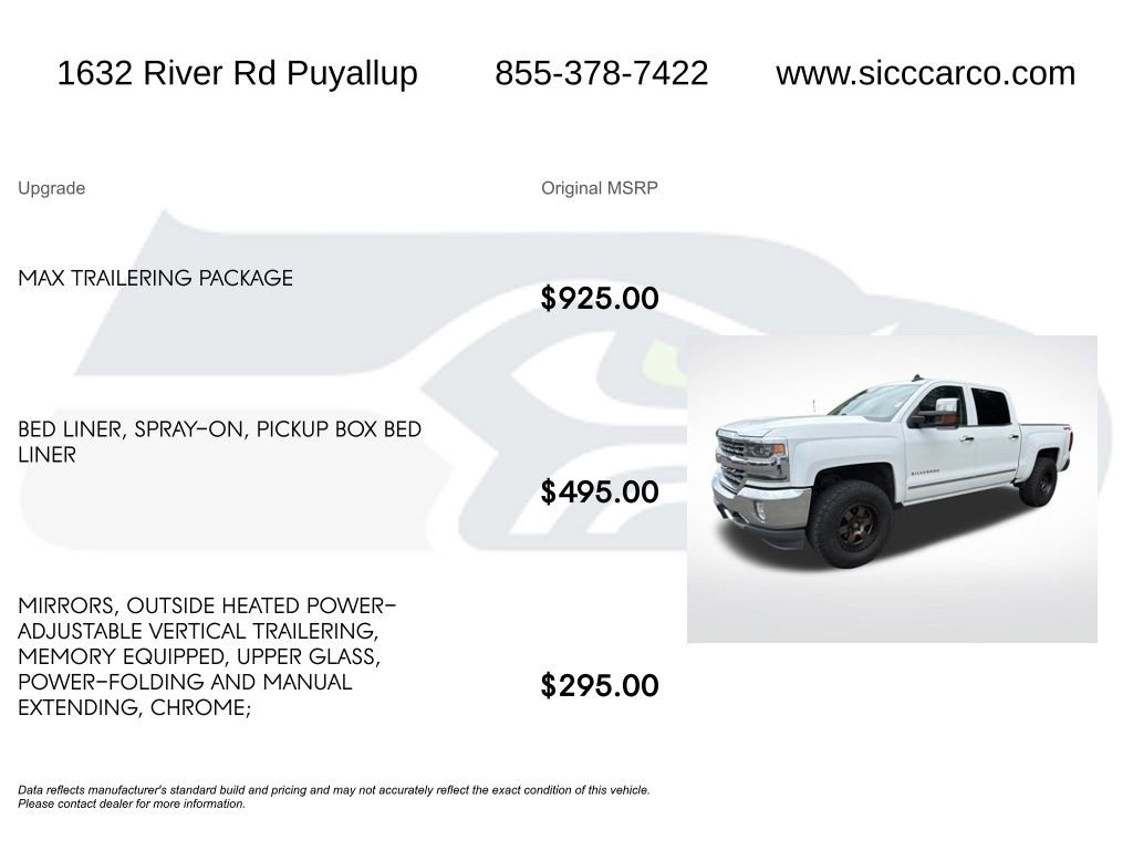 Used 2017 Chevrolet Silverado 1500 LTZ w/ Max Trailering Package AWD/4WD image 5