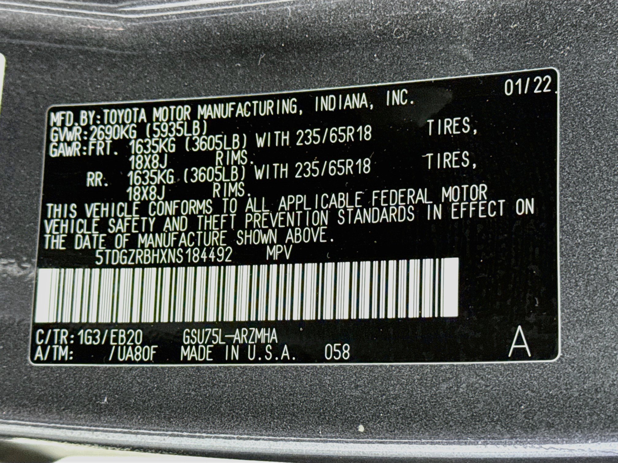 Used 2022 Toyota Highlander XLE AWD/4WD image 33