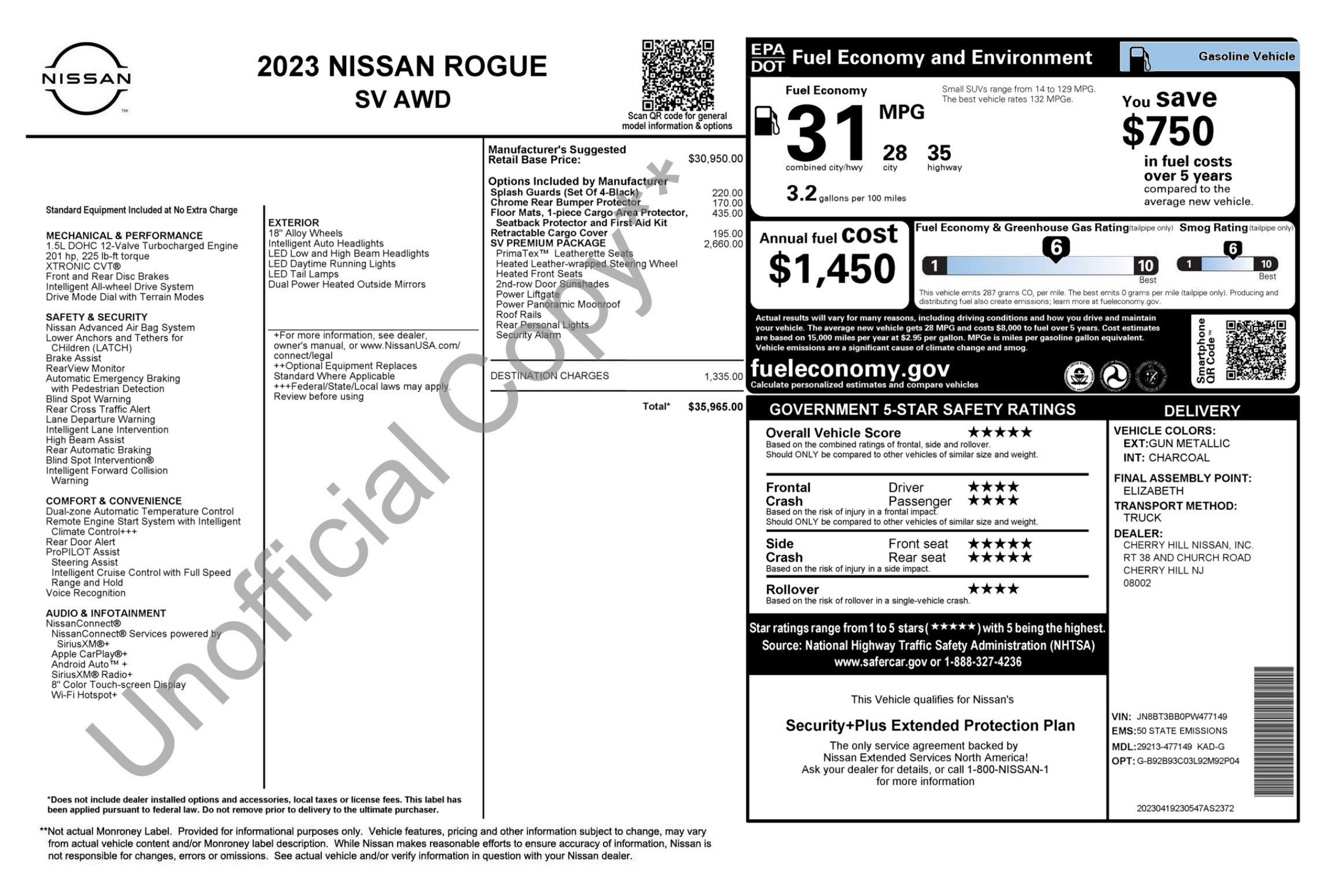 Used 2023 Nissan Rogue SV w/ SV Premium B Package AWD/4WD image 2