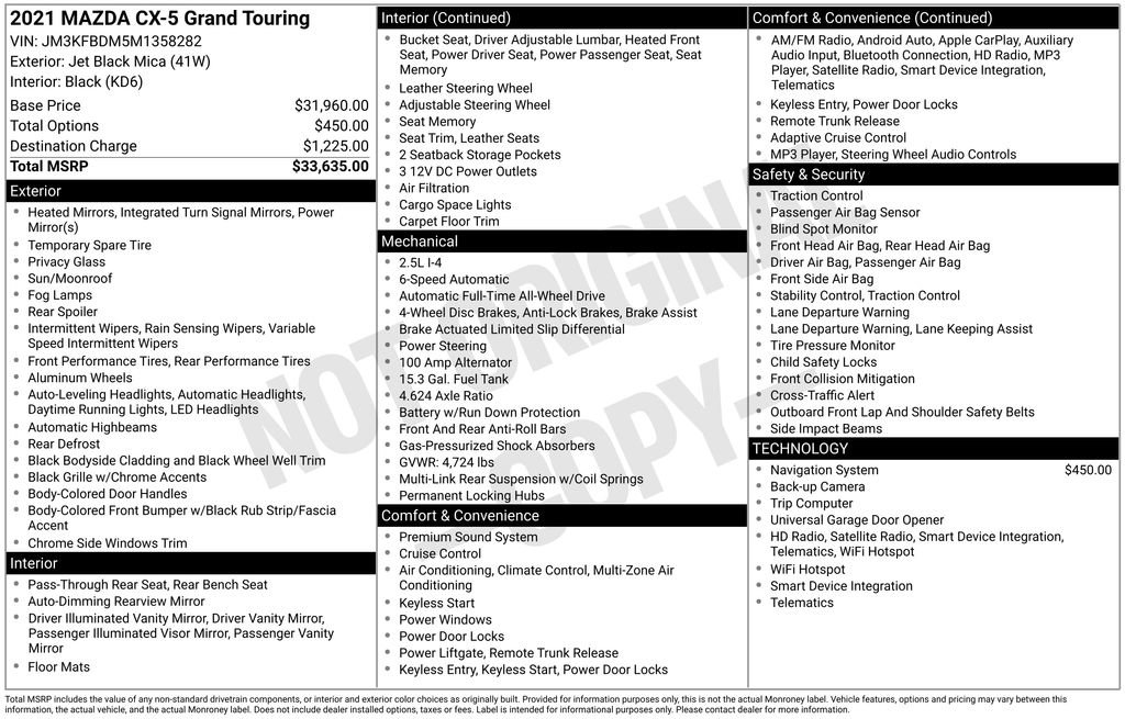 Used 2021 MAZDA CX-5 Grand Touring image 51