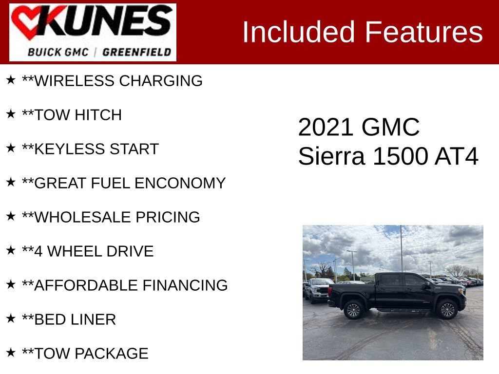 Used 2021 GMC Sierra 1500 AT4 w/ AT4 Preferred Package AWD/4WD image 3