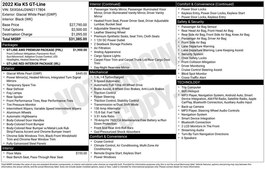Used 2022 Kia K5 GT-Line w/ GT-Line Awd Premium Package image 3