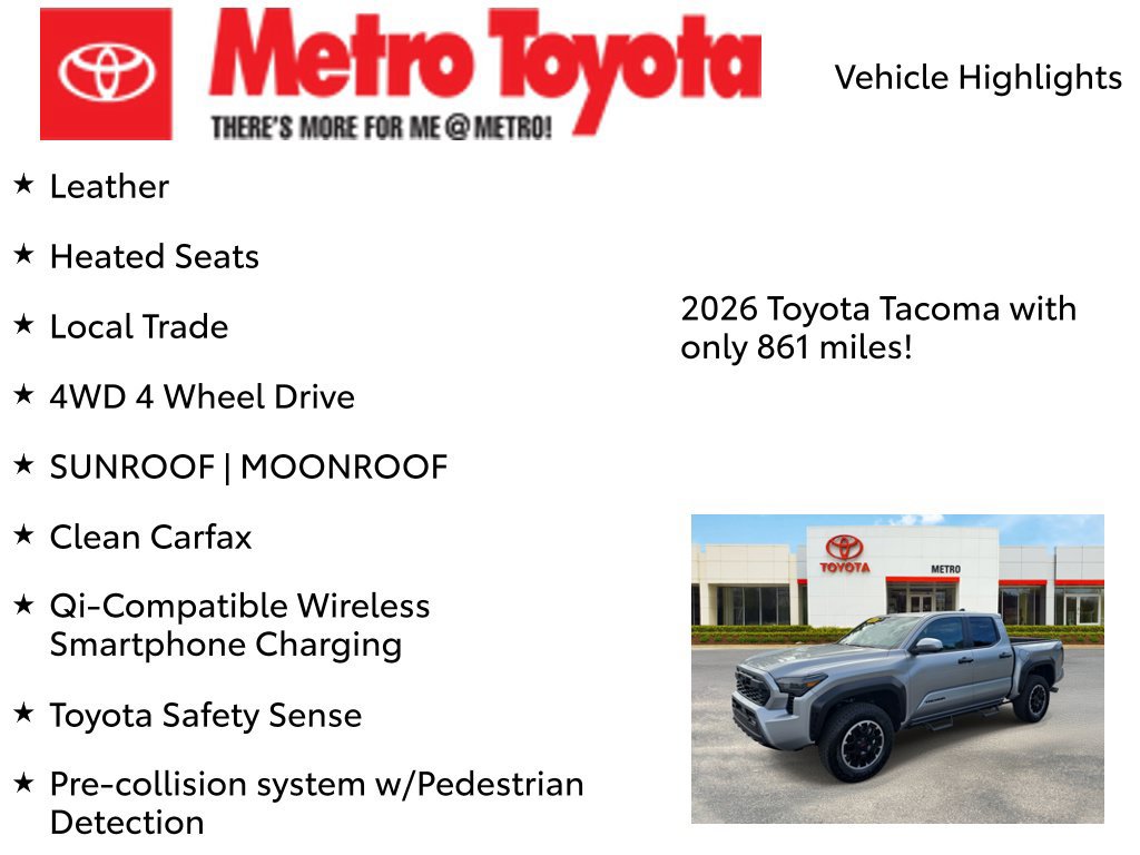 Used 2026 Toyota Tacoma TRD Off-Road w/ TRD Off Road Premium Package AWD/4WD image 8